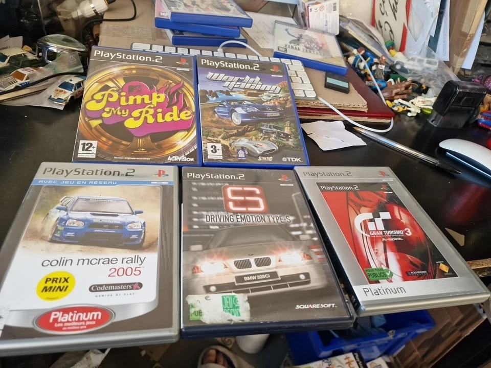 lot de 5 Jeux PS2- course  Voitures EtMotos .. TBE + livrets .. Ref 1, photo 1 sur 5