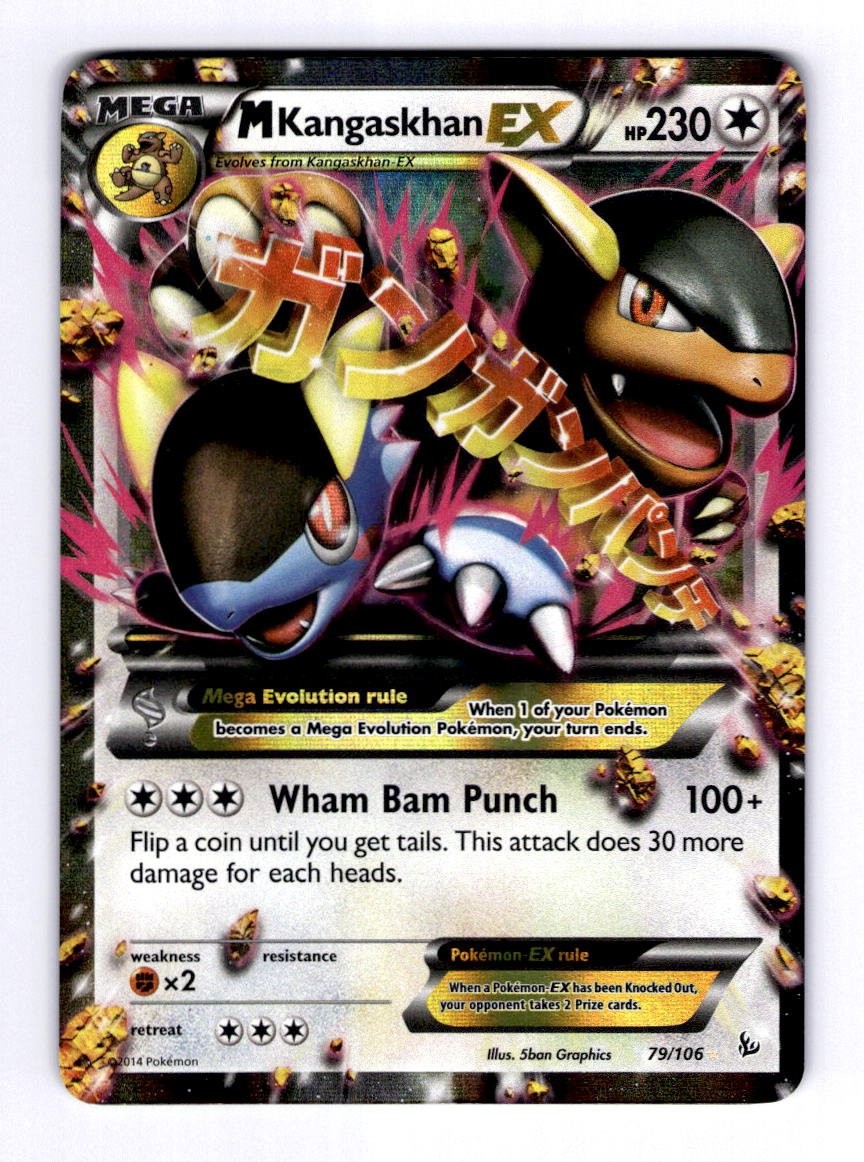 M Kangaskhan EX XY - Flashfire #79 (2014) Ultra Rare Holo LP Pokemon