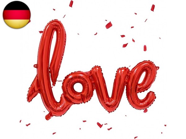 Love Luftballons, Herzluftballons, Valentinstag Deko, Folienballon Love Ballon-image