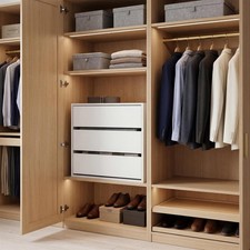 ARC Compact 3 Drawer Storage Chest White, Internal Storage 57x60x44cm