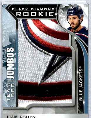 Liam Foudy 2020-21 UD Black Diamond Team Logo Jumbos Rookie #RTL-LF *BRO*