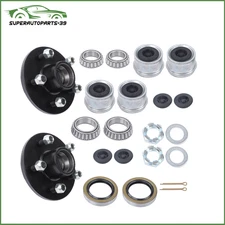 2 Sets Trailer Hub Kits 5 on 4.5 for 3500 lbs 1-1/16'‘ to 1-3/8’' Tapered Axle