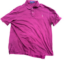 Polo Ralph Lauren Polo Shirt Men XL Purple Classic Short Sleeve Golf Performance