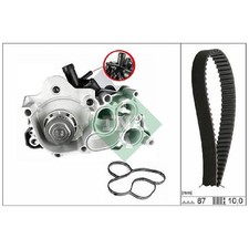 Wasserpumpe + Zahnriemensatz für VW Sharan 7N1 Tiguan 5N AD1 BW2 Touran | 24334