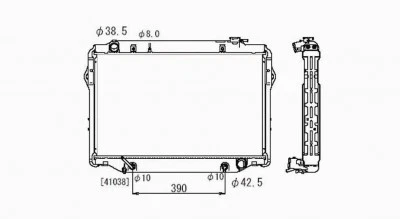 散热器适用于 95-97 丰田陆地巡洋舰/96-97 雷克萨斯 LX450 4.5L V6 自动双排 — 第 2/4 张图片