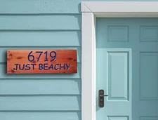 Custom House Address Sign Number Plaque Beach Vacation Home Coastal Seaside