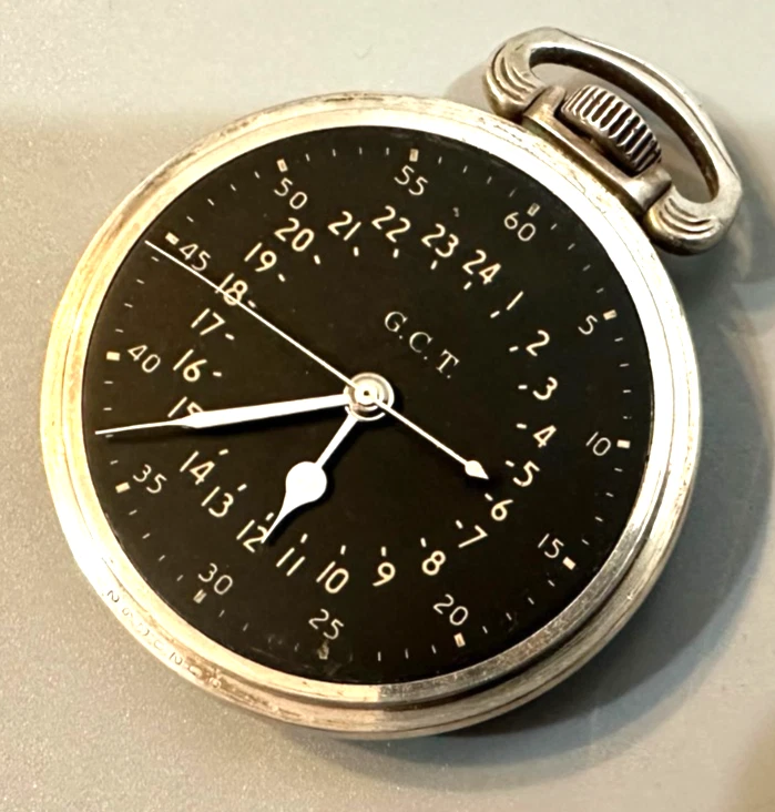 Reloj Bolsillo Hamilton 4992B US Military Master Navegación, Con Estuche Metálico 1941 Foto 3 de 4