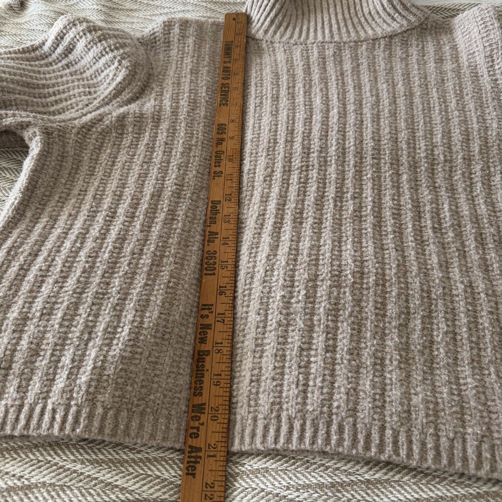 Universal Thread Ribbed Turtleneck Sweater XL Oat… - image 5