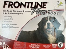FRONTLINE Plus for Dogs Flea and Tick Treatment for Extra Large Dogs - 3 Pack
