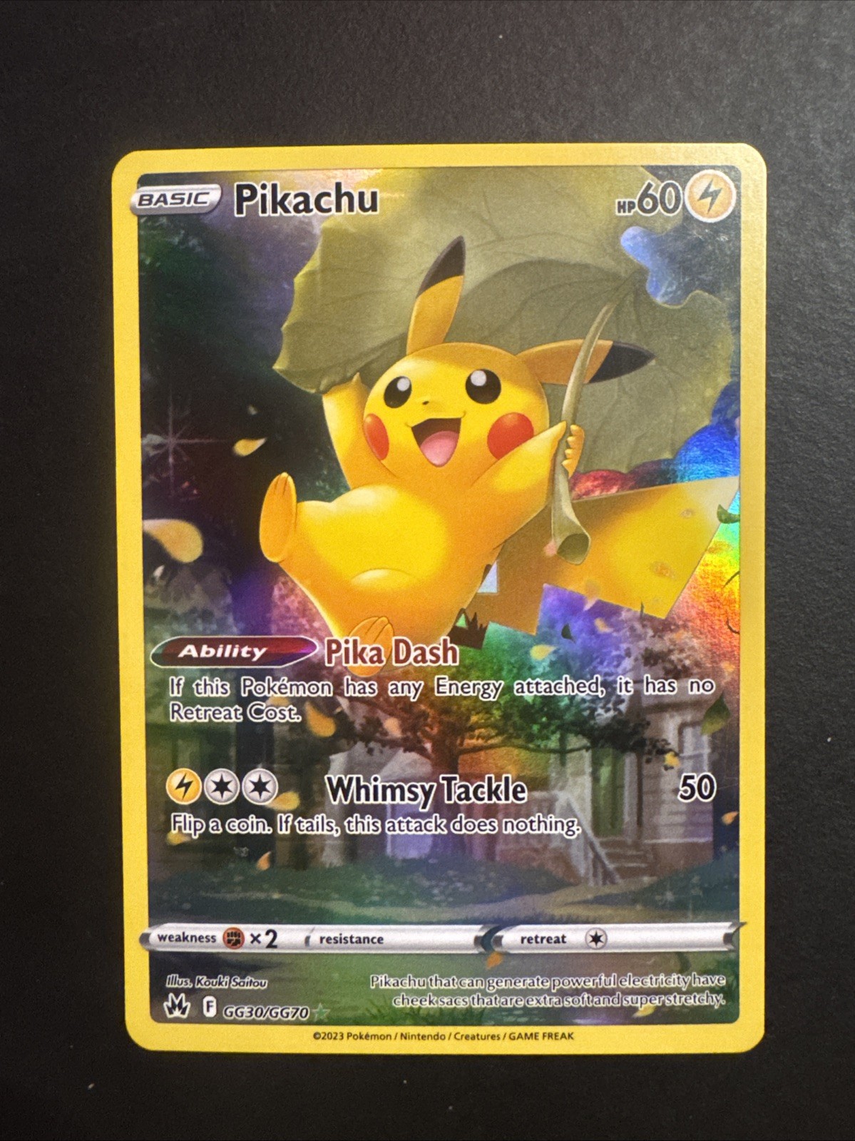 Pokemon TCG Crown Zenith Galarian Gallery Pikachu Card GG30/GG70 NM Rare