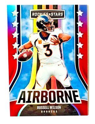 2023 Rookies & Stars Russell Wilson RED Prizm Card Airborne SP #/99 Broncos!