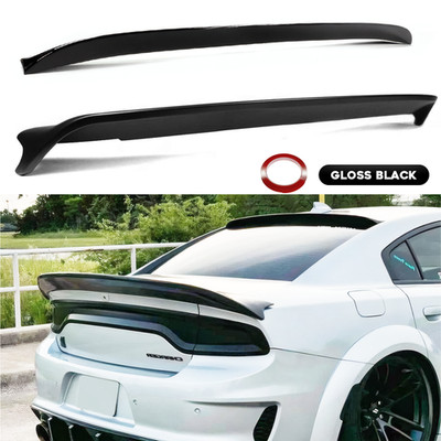 FOR 15-23 DODGE CHARGER REDEYE STYLE GLOSS BLK TRUNK + REAR WINDOW ROOF SPOILER