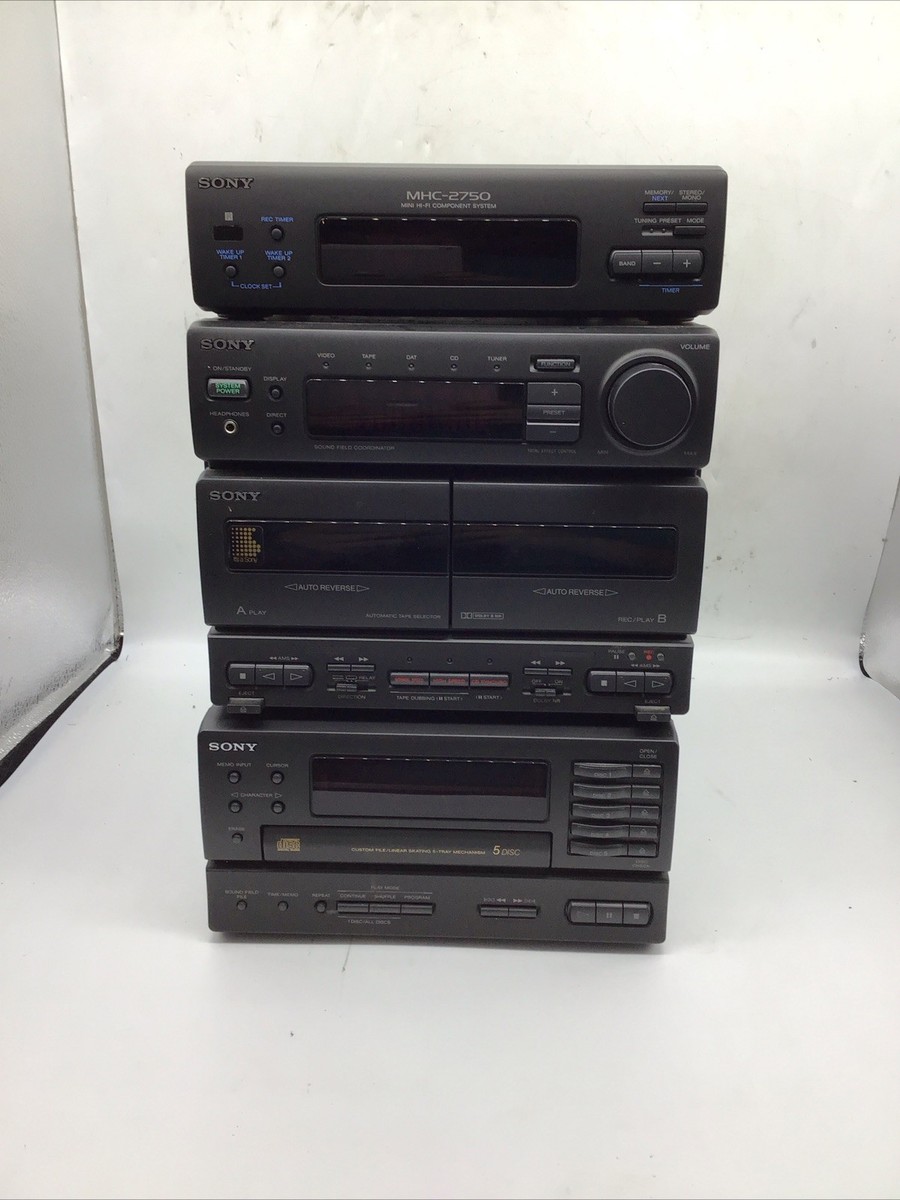 SONY ミニハイファイコンポーネントシステム Sony MHC-2750 Mini Hi-Fi Component System w/ CD, Cassette, & FM/AM
