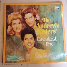 "THE ANDREWS SISTERS' GREATEST HITS" LP Record, 1985 Readers Digest