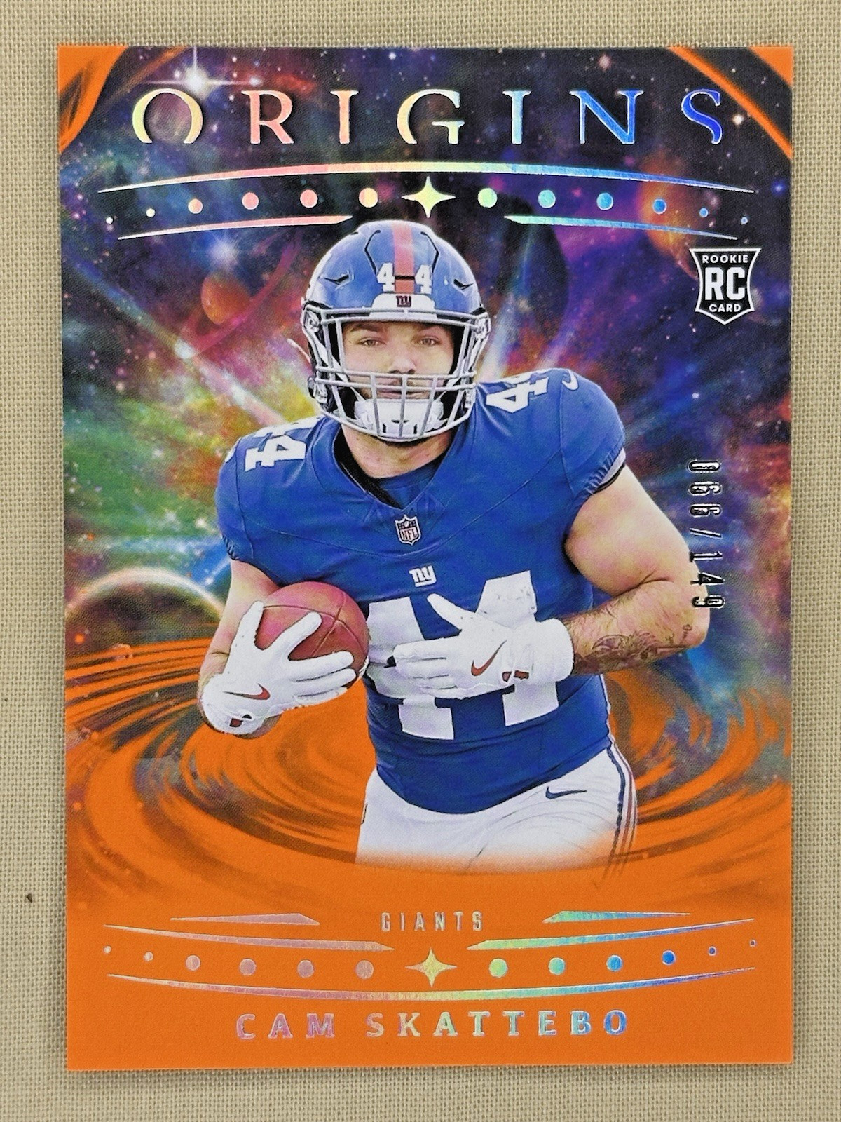 2025 Panini Origins Cam Skattebo RC Orange /149 New York Giants #123