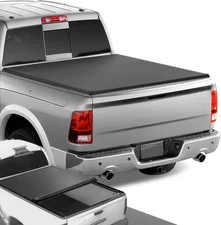 TTC-RU-018 Truck Bed Soft Vinyl Roll-Up Tonneau Cover Compatible with 2009-2018 