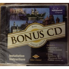 Transparent Language Bonus CD Installation Sealed CD, 1998