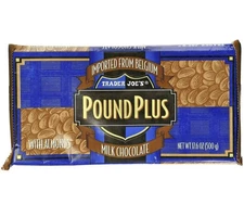 Trader Joe's Joes Pound Plus Milk Chocolate Bar With Almonds 17.6 oz