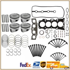 Head Gasket Bolts &Piston Set Fit 07-13 Toyota Camry RAV4 Solara tC xB 2.4 2AZFE