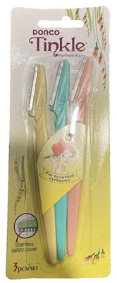 Dorco Eyebrow Razor Trimmer Shavers - 3 Pieces