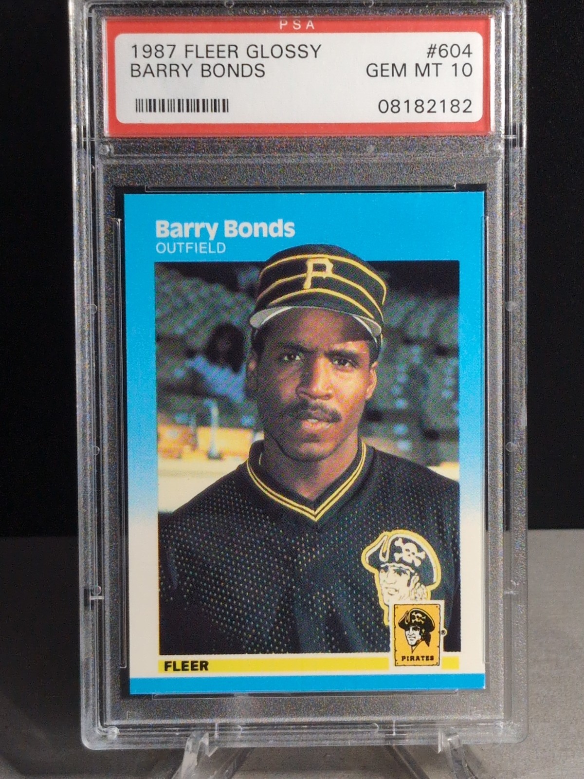 Barry Bonds 1987 Fleer Glossy #604 RC Rookie PSA 10 Low Pop/606 Only 75k Sets