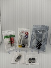 Lot of 8 USB Flash Drives ~ (3) 128 GB / (5) 64 GB ~ 4 Adapters ~ New