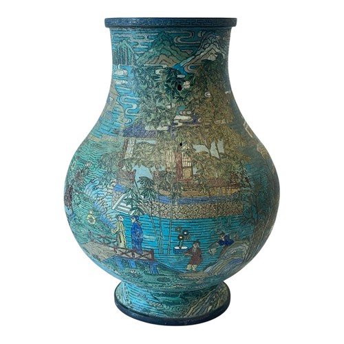 Antique Chinese Ming Dynasty Bronze Cloisonne Vase - Picture 2 of 11