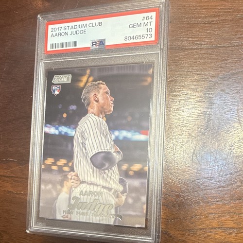 Topps 2017 Stadium Club Aaron Judge #64 Rookie Base Yankees PSA 10 80465573