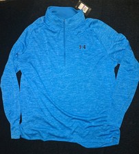 Under Armour Mens 2XL Blue Heat Gear 1/4 Zip Pullover
