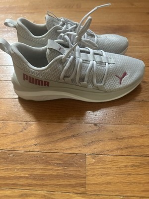 PUMA Softride Gray Mesh Low Top Lace-Up Athletic Sneaker Rubber Outsole
