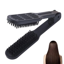 Double Brush Comb,Hair Straightening Sided Hair free size, black