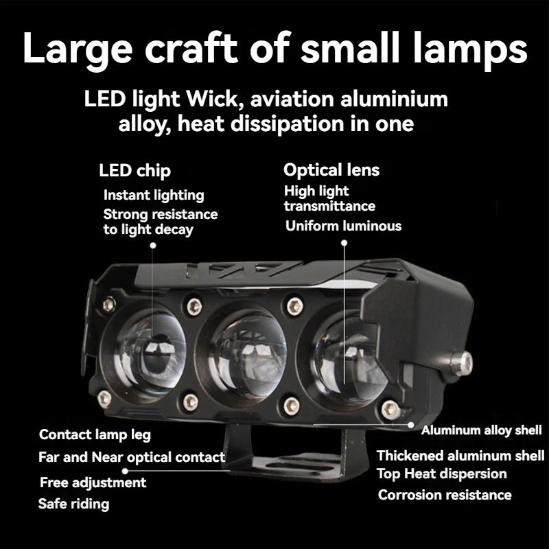 Luces de zanja LED blancas ámbar de 3" 4" 7" pulgadas 2 piezas aptas para Toyota Tacoma 2016-2020 Foto 4 de 4