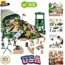 Army Men Toys for Boys 8-12, Military Soldier Army Base 160 Pcs Set Including...