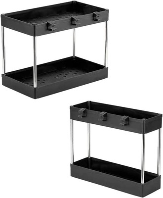 Bad Organizer Aufbewahrung Tablett Küche Theke Regal Regal 2er Pack Schwarz Home Set