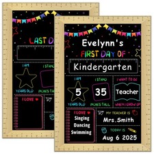 First  Last Day of School Sign with Ruler Frame 9.8"x13.8" Back to School Bo...