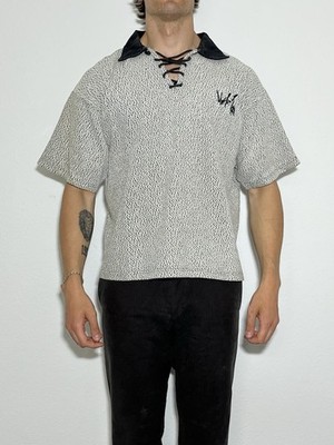 Vintage Uncle Sam X Axel Schulz Polohemd Poloshirt Grau Gr XL