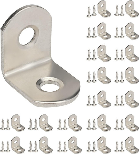 20 StüCk Edelstahl Winkel,Metallwinkel 90 Grad,Winkel Klein 20X20Mm,Winkelverbin-image