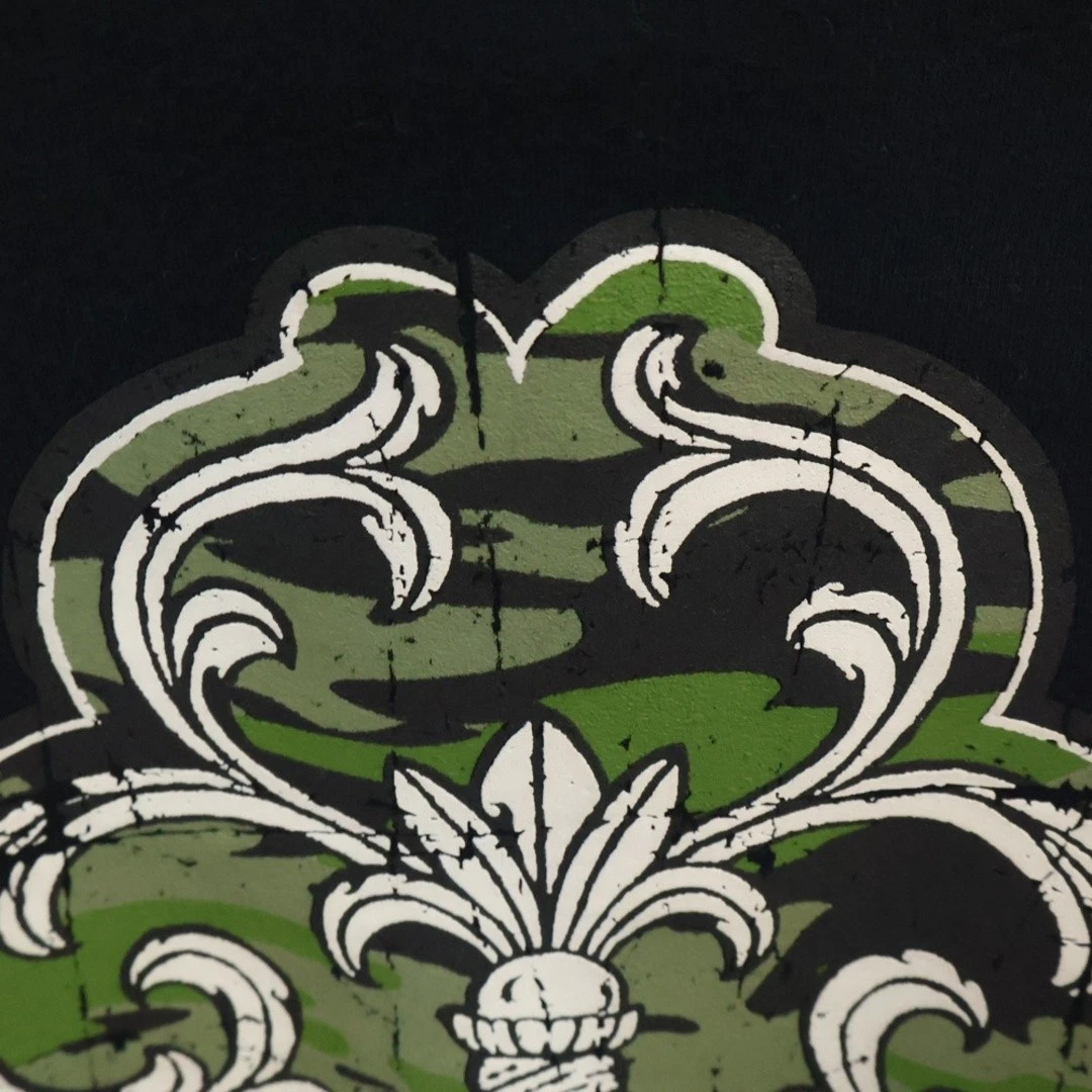 Felpa con cappuccio e zip Chrome Hearts Oldger Daggero modell stampata foderat term neraa u