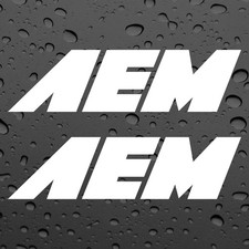 Aem X2 Pair Stickers White Graphics Decal Sticker Race Track Jdm Jap Car Aem X2 Pair Stickers White Graphics Decal Sticker Race Track Jdm Jap Car