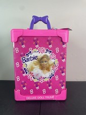 Vintage Barbie Doll Deluxe Travel Clothing Accessory Trunk Shoe Organizer 1991