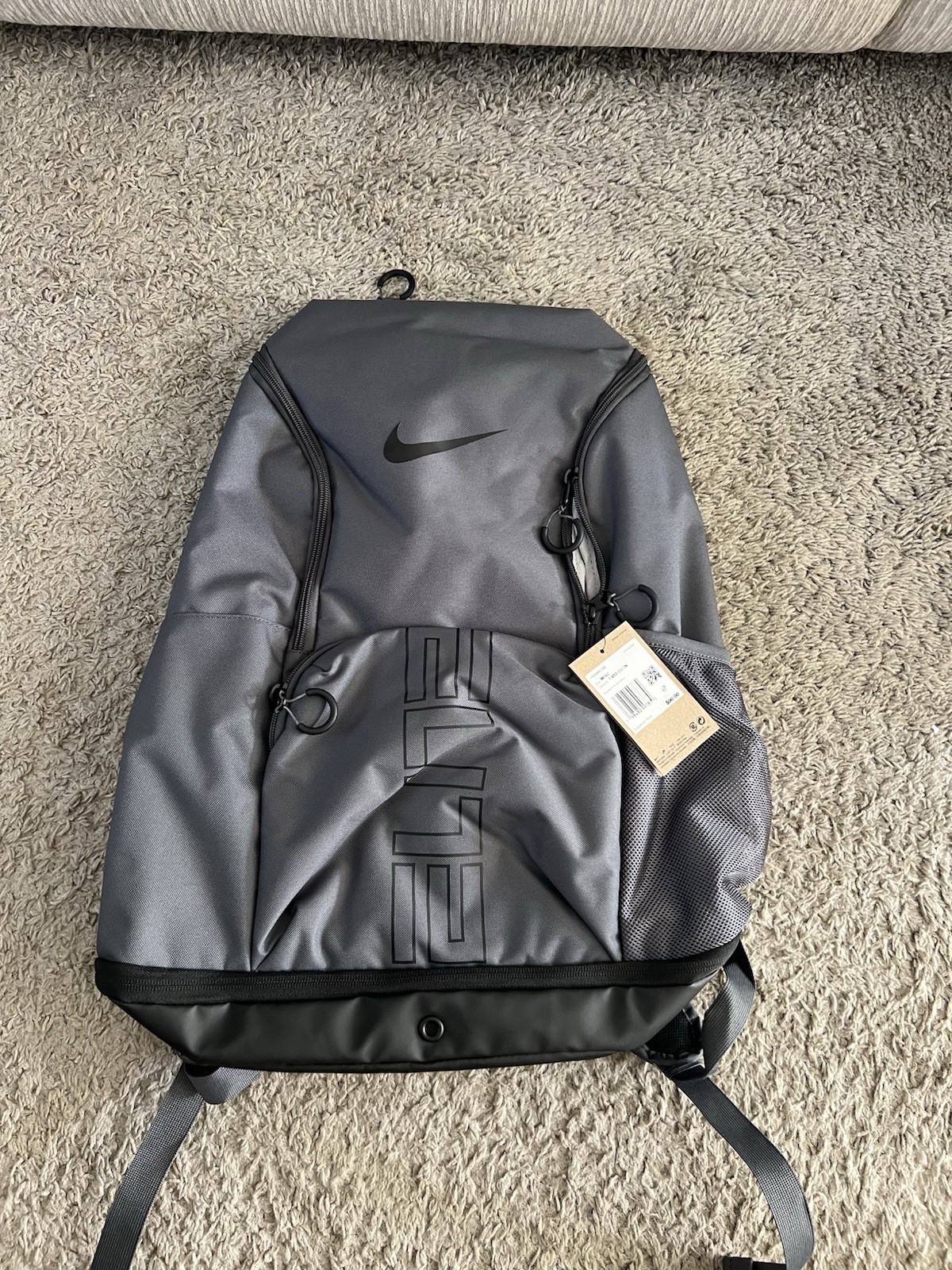 Nike Hoops Varsity Elite Backpack Grey Basketball HM9965-068 32L