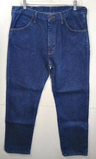 Vintage Rustler Blue Jeans Men's Sz 36x30 meas 35x30 Dark Wash USA Cotton