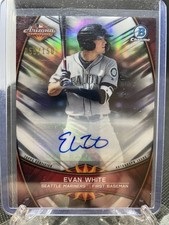 2019 Bowman Chrome - 2018 Afl Fall Stars Autographs Evan White #AFL-EW /150 (AU,