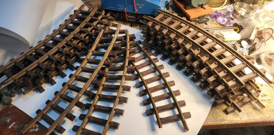 LGB G Scale Track Lot 12 Pieces Curved, 1 Straight, 1 Manual 3-Way Switch - Image 2 of 4