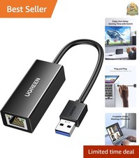 USB to Ethernet Adapter, 1000Mbps Plug and Play Ethernet Adapter with USB 3.0...