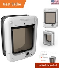 Innovative Microchip Cat Flap - Versatile Entry for Small Dogs  Cats, White