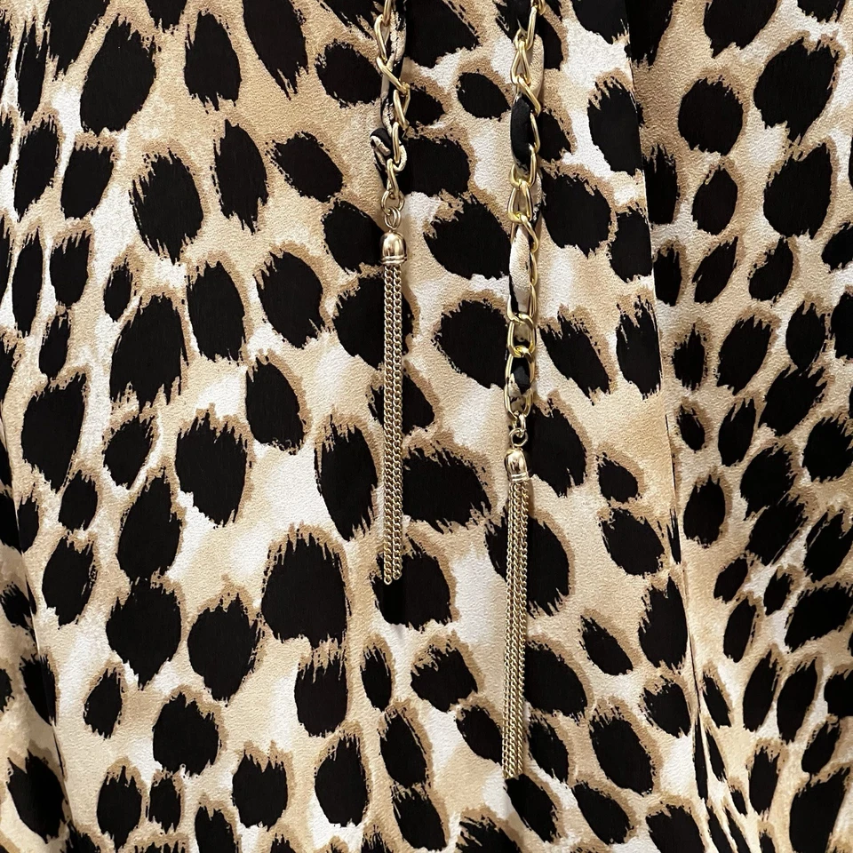 INC с плеча крестьянин верхний женский размер маленький животное печати воздушный шар рукав - Изображение 3 из 4