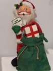 Vtg 17”SANTA W/bag 1988 By ANNA LEE Christmas — photo 1