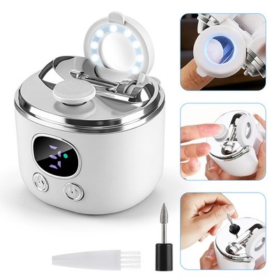 USB Electric Toe Nail Clippers for Seniors with Magnifier for Thick Hard Nails