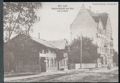 Postcard 34393# Histor. View, Innkeeper.  For the bathroom  in Neu-Ulm 89231